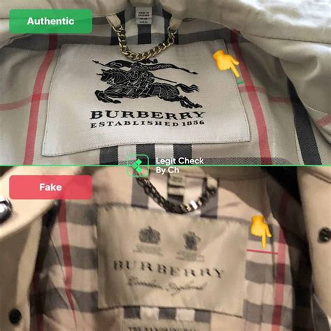 how to spot a burberry fake coat|identify burberry raincoat.